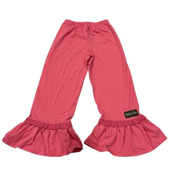 Matilda Jane Girls Coral Large Ruffle Pants Size 10 NWT - Picture 1 of 3